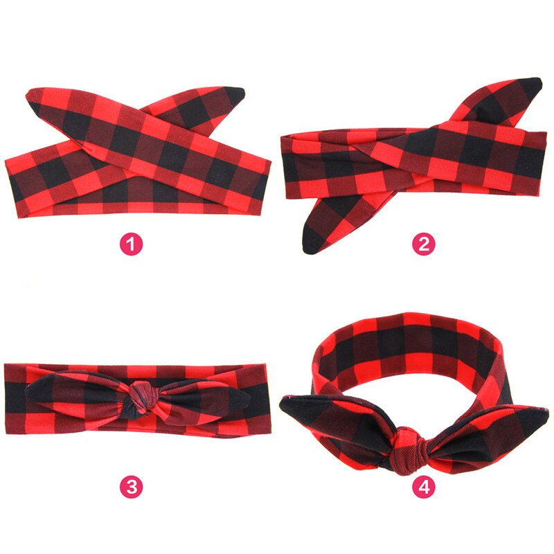2 Pcs Mom Baby Hoofdband Set Voor Meisjes Baby Peuter Tulband Hoofddeksels Verstelbare Ouder Moeder Kind Haarbanden Boog Accessoires