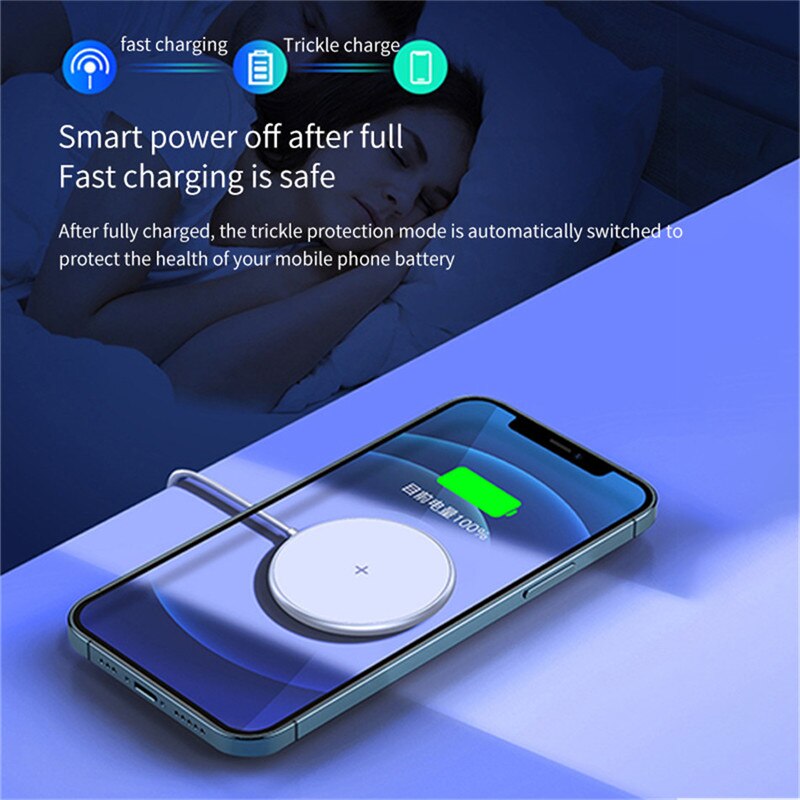 15W Magnetische Metalen Adsorptie Draadloze Oplader Voor Iphone 12Pro 12 Mini 12 Pro Max Pd 20W Eu Ons uk Snelle Oplader Plug Accessoires