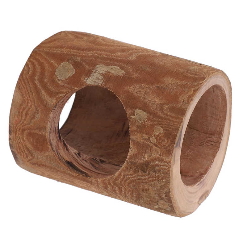 Tubo de hámster de madera, túnel para hámster, para conejillo de indias, para conejo: 8CM side single hole