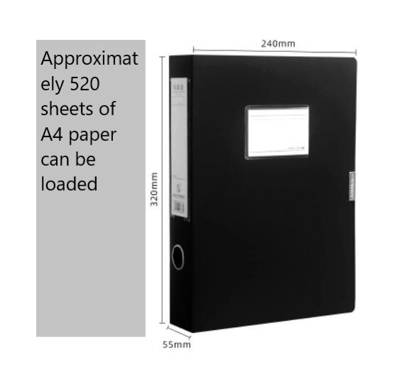 Either black or white A4 data box large capacity file box thick folder storage box A4 box office supplies