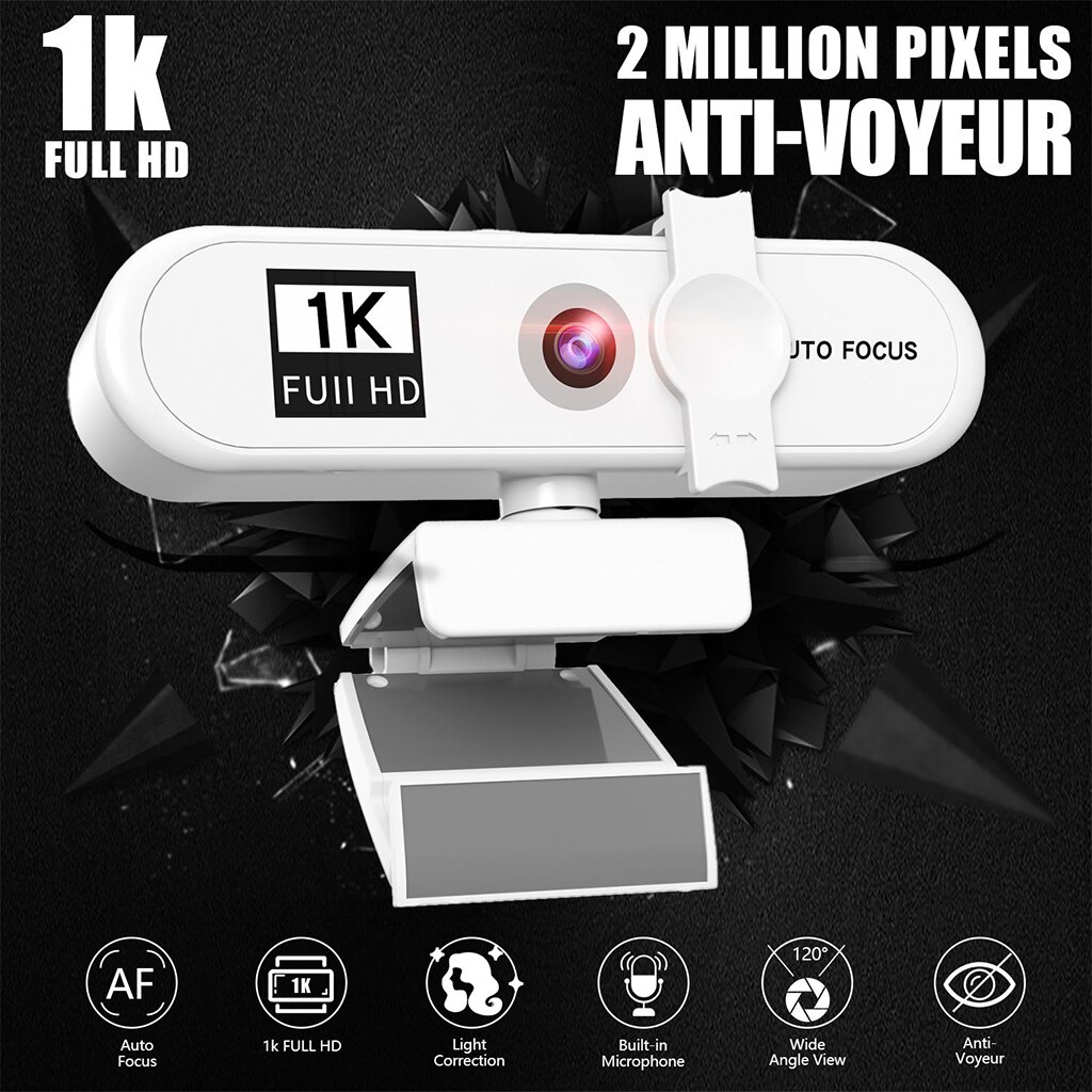 1080P Widescreen High Definition Webcam with Built-in Microphone and Privacy Cover Plug&amp;Play Computer Camera Web Camera