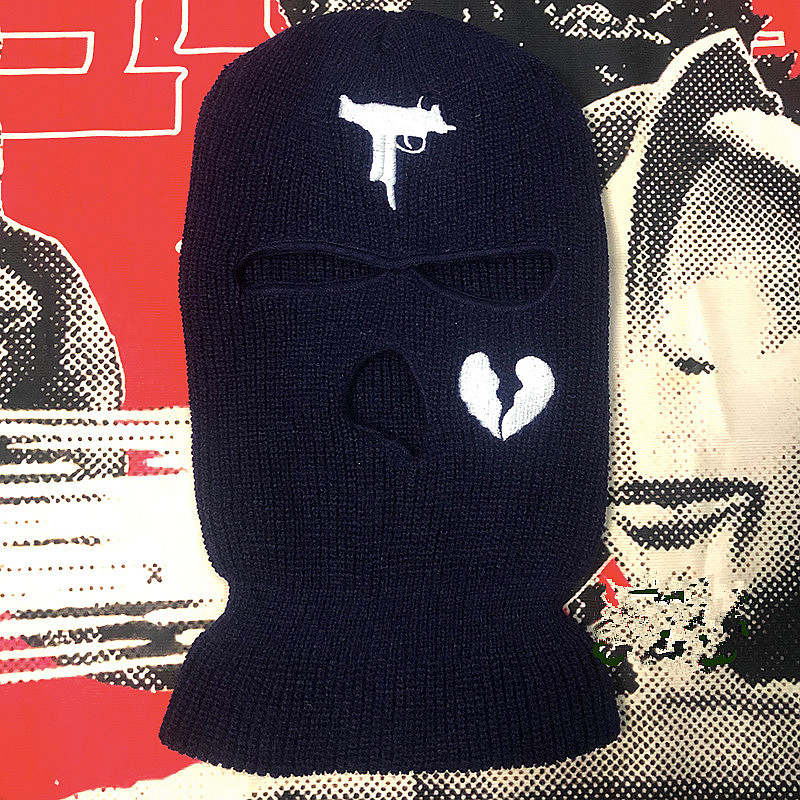 Passamontagna per casco da motociclista Bandana da uomo nera antivento moto Scooter maschera da sci a maglia calda cappello invernale copricapo sciarpa maschera: Navy