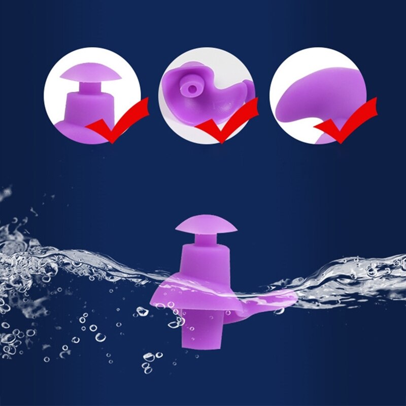 Weiche Ohrstöpsel Silikon Wasserdichte Ohrstöpsel Staub-nachweisen Ohr Umwelt Sport Stecker Tauchen Wasser Sport Schwimmen Schwimmbad Zubehör