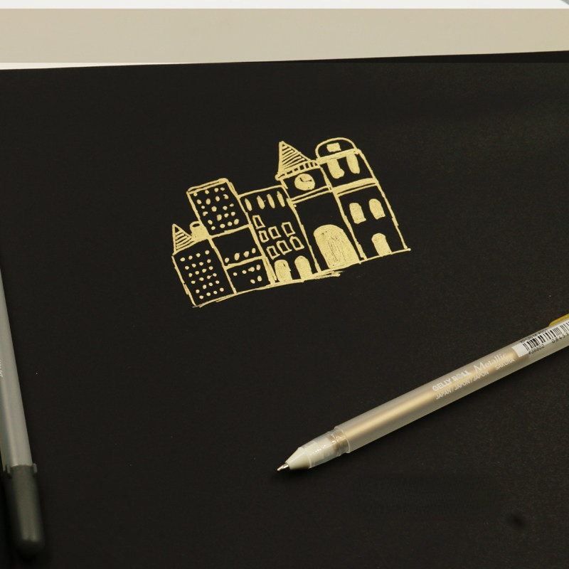 A4/A5 Zwart Karton Tekening Pad Notepad Lege Zwarte Kaart Boek Kinderen Diy Graffiti Tekening Papier School Art levert