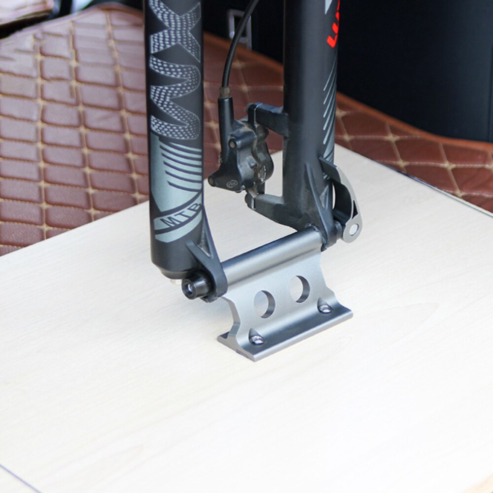 Mountain Bike Front Wheel Holder Bike Block Fork Mount Fork Mount for Outdoor Travel (Silver)