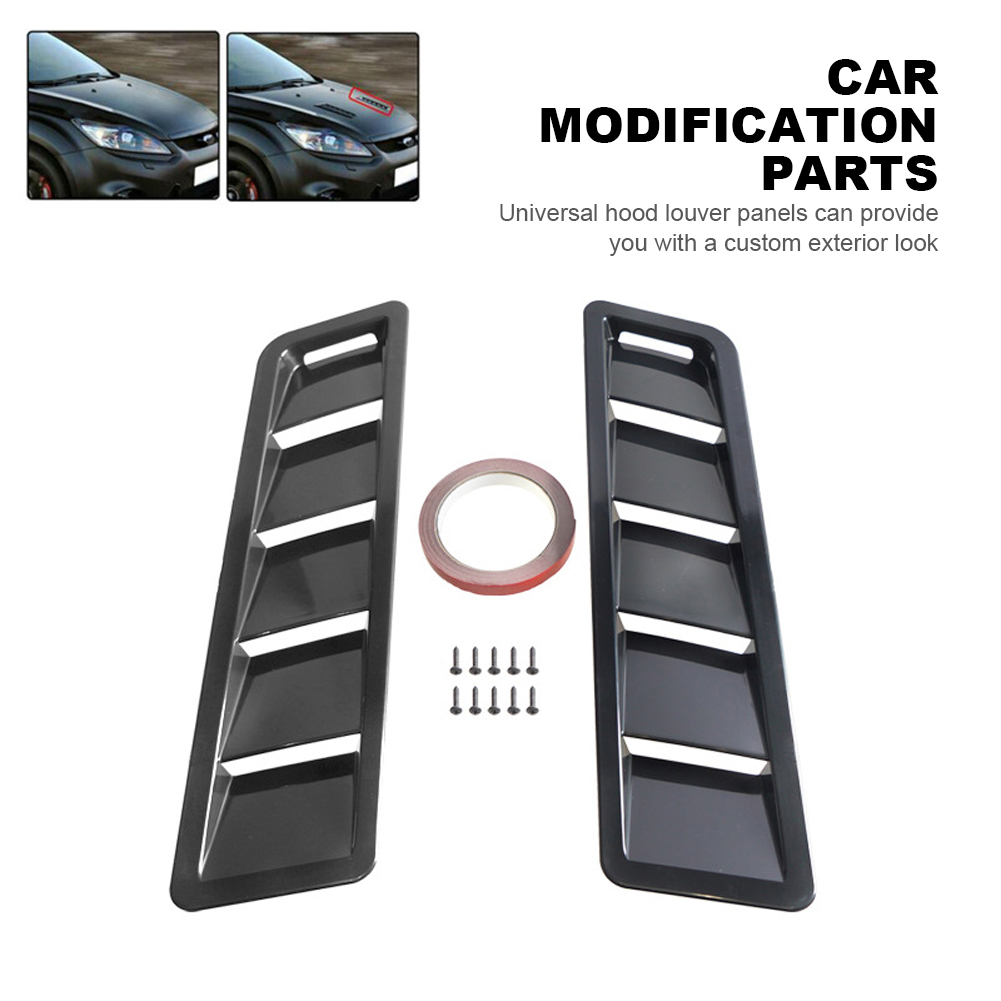 Universal Car Hood Vent Louver Cooling Panel Scoop Cover Air Flow Intake Scoop Carbon Patterned Car Bonnet Hood Automobile Parts