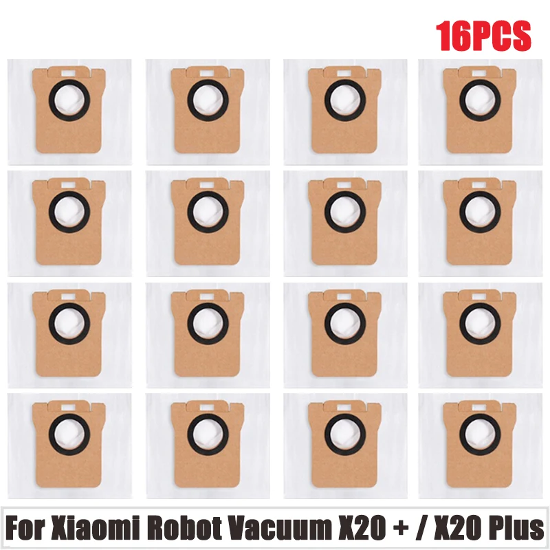 For Xiaomi Robot Vacuum X20 + / X20 Plus Parts Main Side Brush Hepa Filter Mop Cloth Dust Bag Replacement Accessories: light yellow