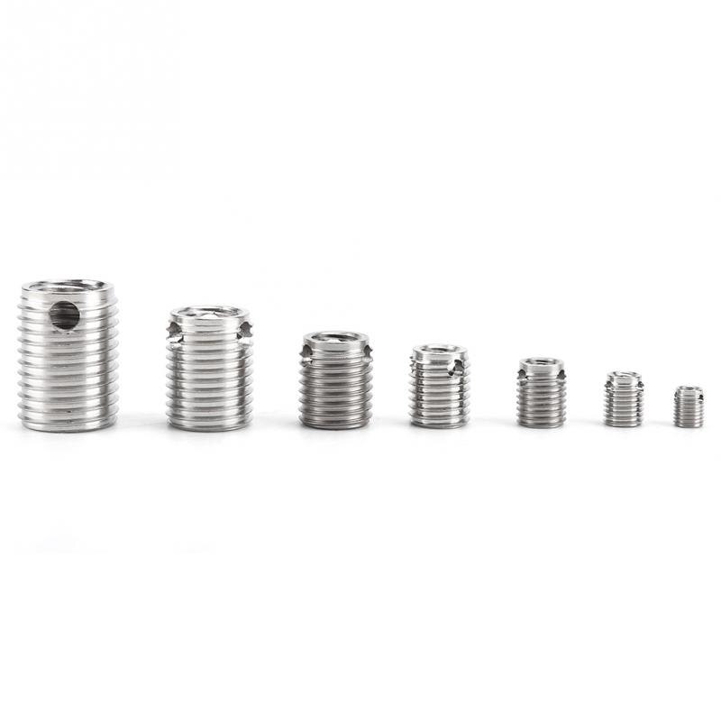 58Pcs Stainless Steel Self Tapping Thread Inserts Inner Thread Reinforce Repair Tools With Box Tool