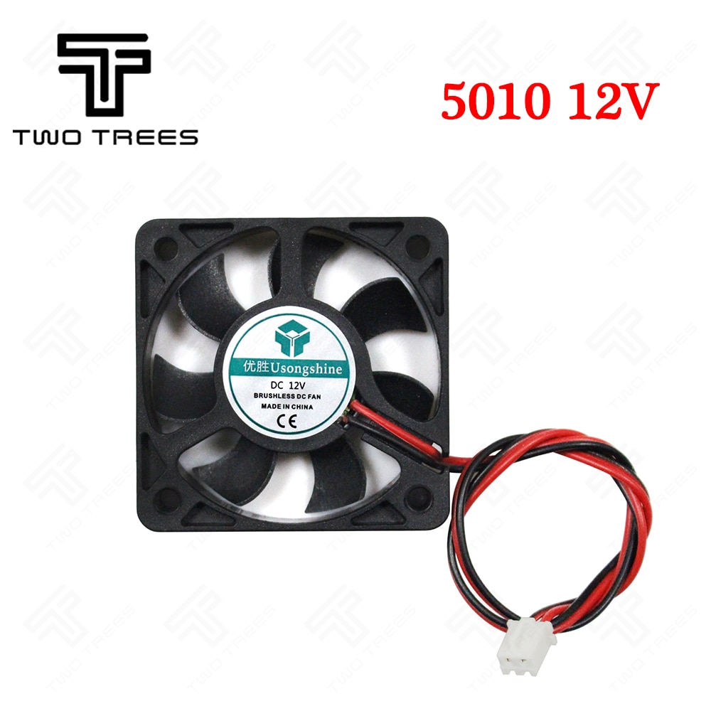 5010 DC5V/12V/24V 3D printer turbine Fan 5010 3d printer part fan 50mm (50*50*10mm) 2Pin Brushless Cooling Fan 5/12/24v Fan duct