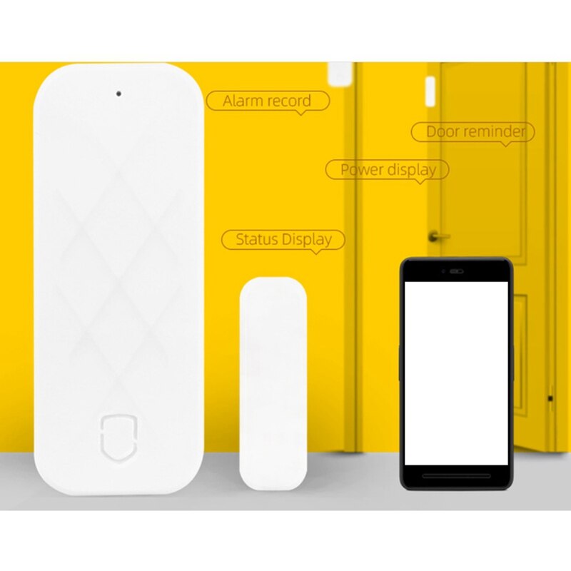 Smart Wifi Sensor Voor Deur En Raam Alarm Systeem, Geschikt Voor Ramen, Deuren, Appartementen, Huizen, balkon Deuren