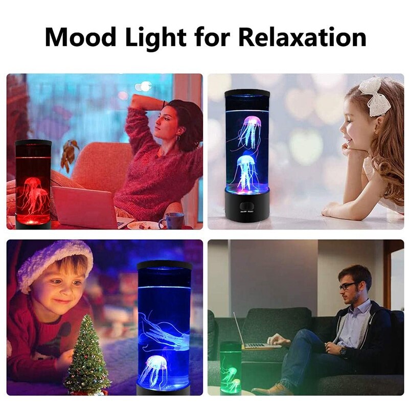 ! Lava Lamp,3D Lifelike Jellyfish Aquarium Tank Table Lamp, Futuristic Decor Mood Lamp For Room Mood Light For Relax