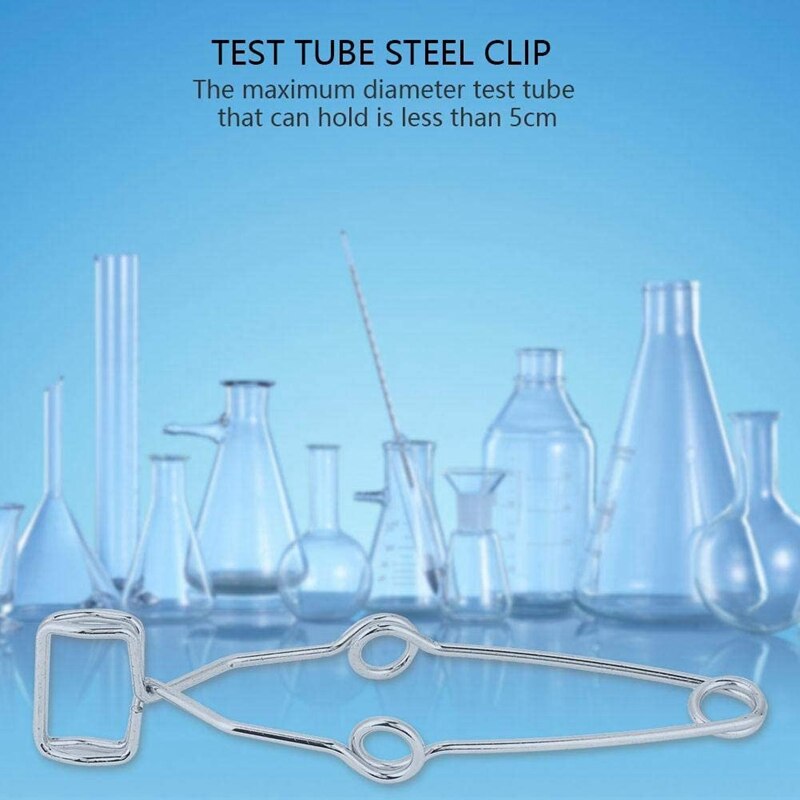 Test Tube Clamp 5 PCS Laboratory Test Tube Steel Clip Tool Glass Tube Holder Clip For Lab Glass Test Tube