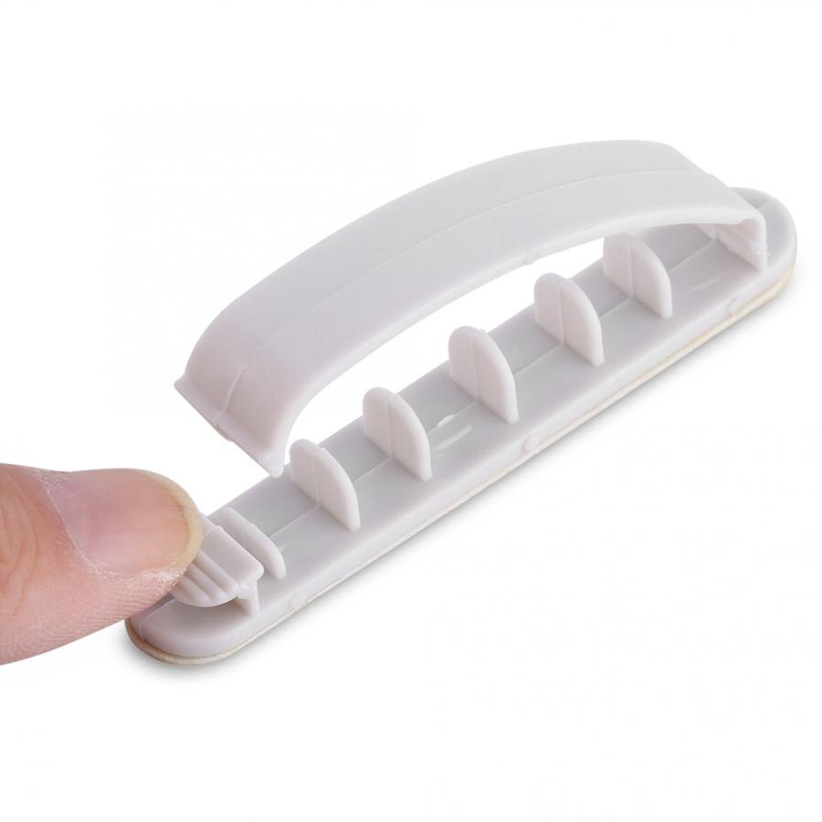 10PCS Cable Cord Line Wire Organizer Plastic Cable Clip Ties Fixer Fastener Holder Finishing Desktop Cable Holder Device Clipper