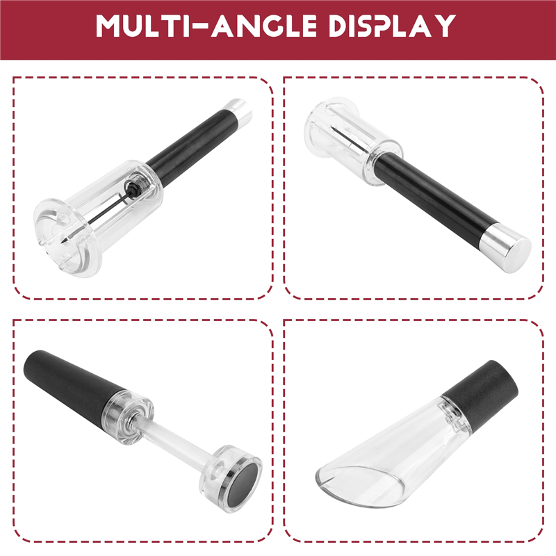 BHBD-Air Pressure Pump Wine Bottle Opener Kit Easy Cork Removal Corkscrew Wine Opener To Wine Lovers: Default Title