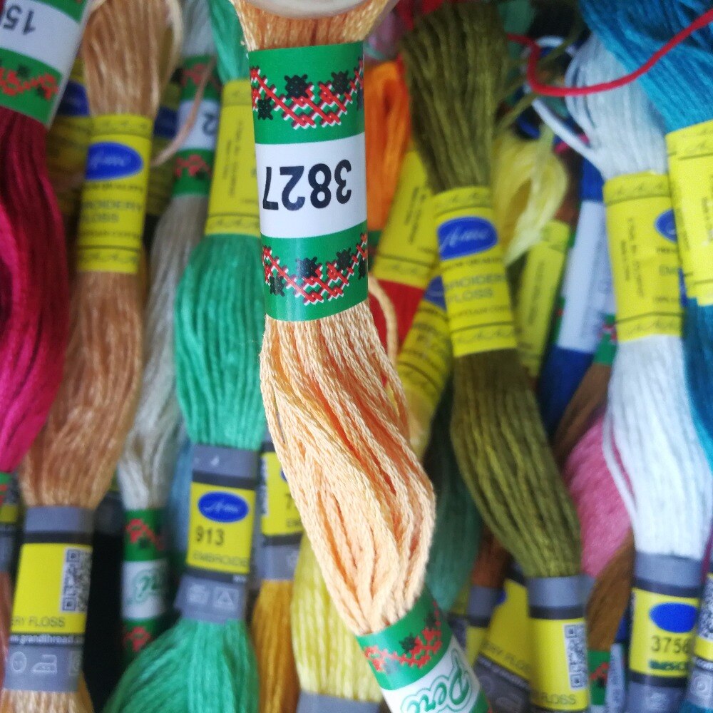 150 Pieces Cotton Embroidery Floss Different DMC Colors Cross Stitch Egyptian Cotton Gassed and Double Mercerized 8 meters Skein