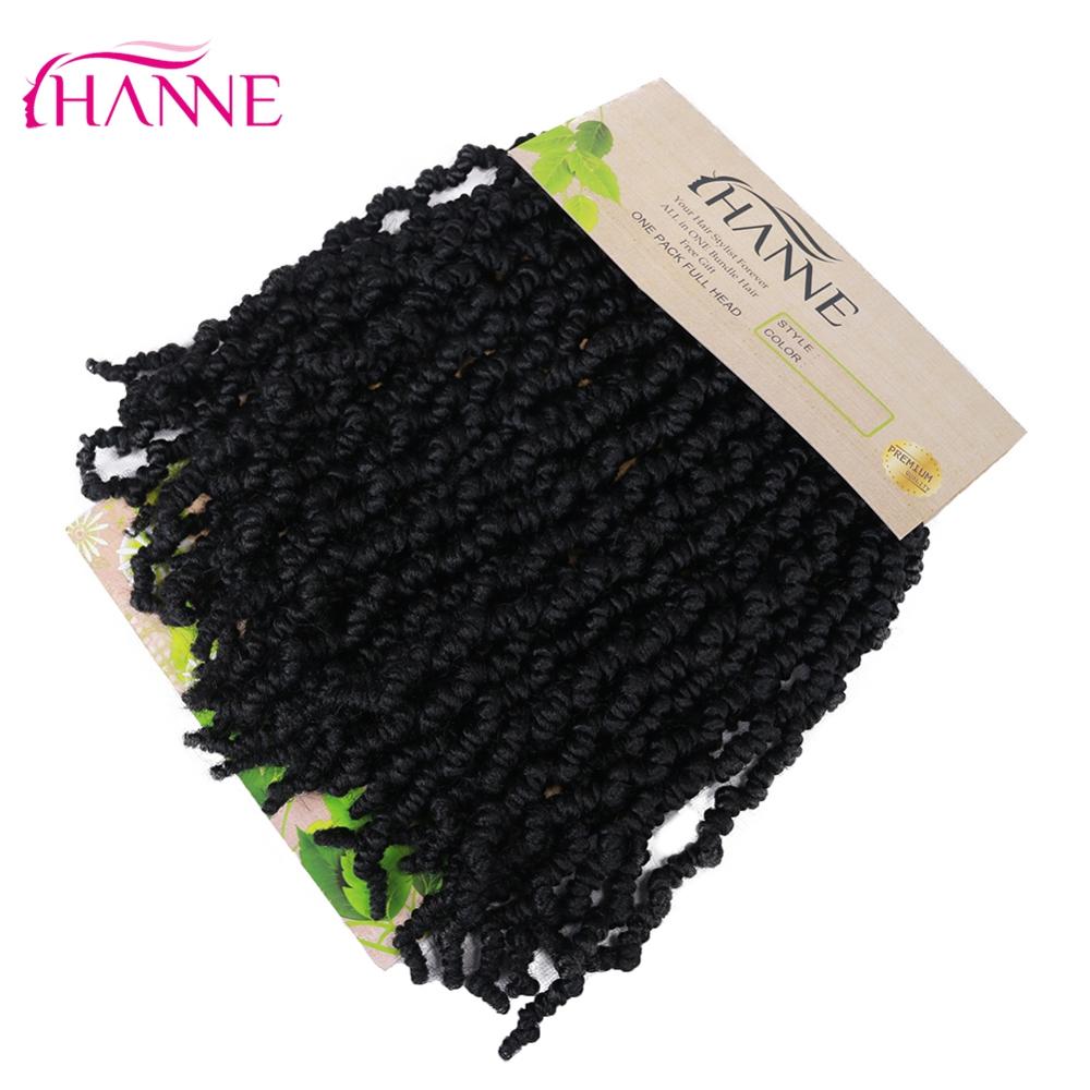 HANNE Synthetic Hair Crochet Passion Twist 15 Strands in One Bulk Black Brown Extensions Wigs For Black Women