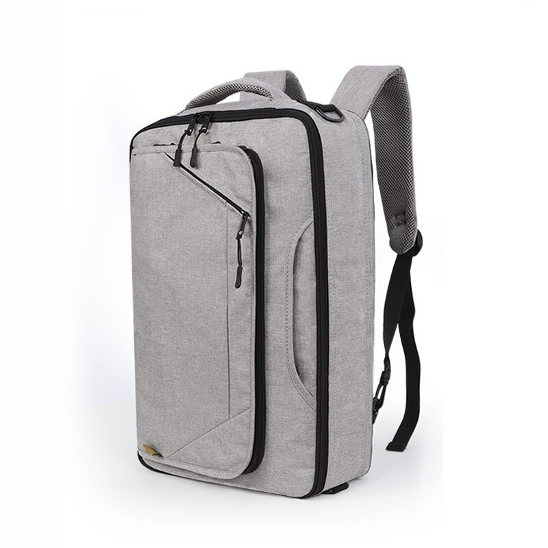 Brand Men&#39;s Briefcase Canvas Crossbody Bags for men 17 Inch Laptop Shoulder Bags Buisness Office Men Messenger Bag: Gray