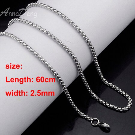 CHIMDOU Stainless Steel Chain Necklace For Men Women Snake Chain DIY long chain Jewelry Accessories: box chain 60cm