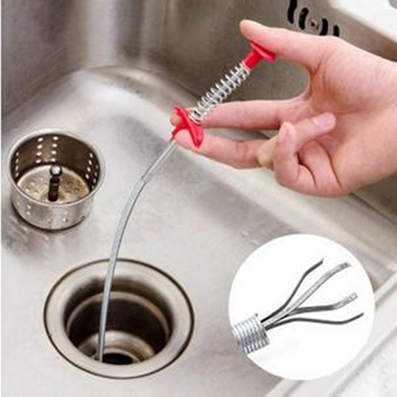 60Cm Riool Baggerschip Lente Pijp Baggeren Gereedschappen Ontharing Unblocker Drain Cleaner Cleaning Tools Huishouden Voor Aanrecht