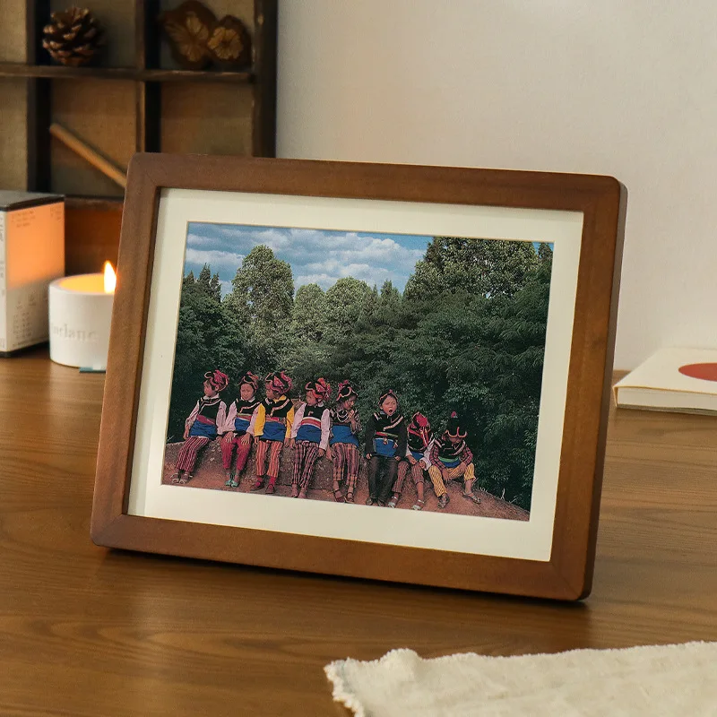 Marco de fotos de madera, marco de fotos Retro, Porta Retrato, soporte de fotos , decoración de escritorio