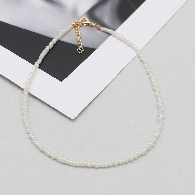 Simple Seed Beads Strand Choker Women String Beaded Short Bohemia Clavicle Jewelry Necklace: 11