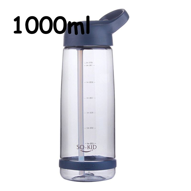 Grote Capaciteit Mode Draagbare Strokop Waterkoker Buitensporten Reizen Fiets Drink Water Bottle Sport Flessen 550Ml/1000ml: L