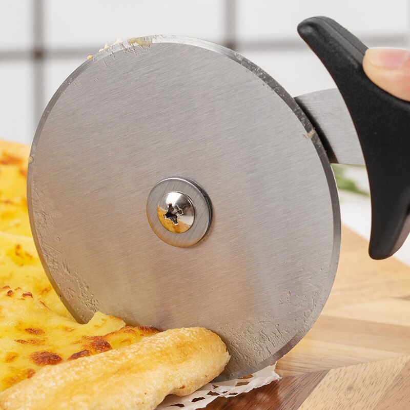 stainless steel pizza roller cutter, round pizza cutter, household pizza cutter, pizza cutter pizza shovel