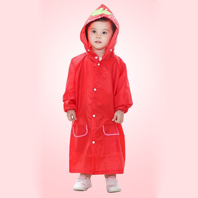 Chubasquero de dibujos animados para niños, ropa de lluvia coreana, bonito poncho para bebé, artículos para el hogar, parque infantil, Festival Songkran, 1 Uds.: Rojo
