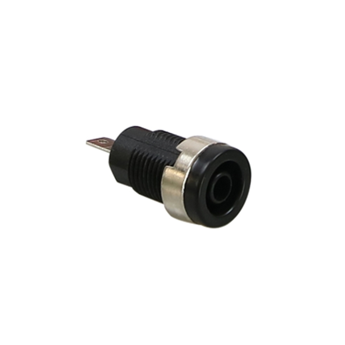 1/5/10PCS Insulated Safety 32A 4mm Banana Terminal 6 Colors Female Jack Panel Mount Socket Binding Post Wire Connector: Black / 1PC