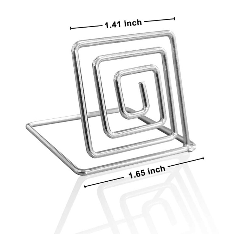 Wire Place Card Holder Metal Stainless Steel Display Stand Wedding Name Desktop Table Food Signs (Place Card Holders 26Pcs)