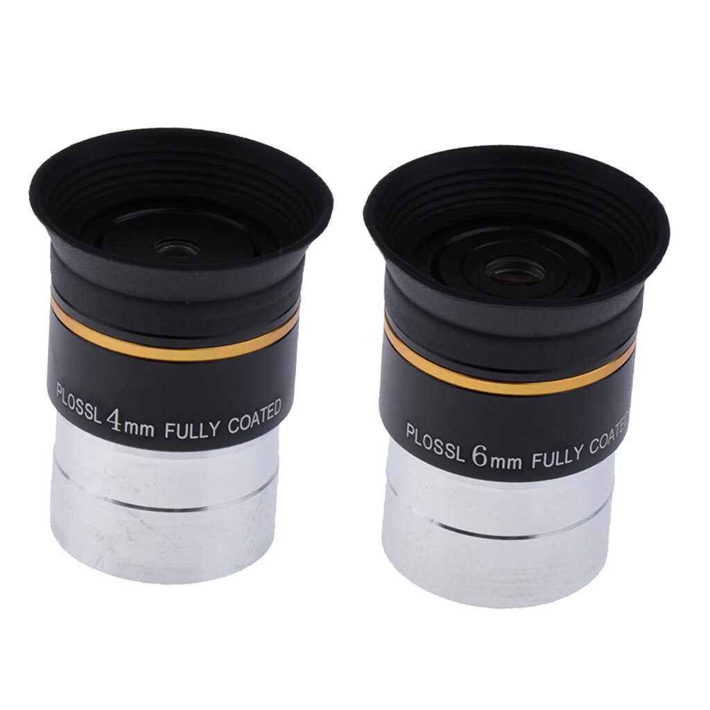 Lentes oculares PLOSSL para telescopio astronómico, 4/6mm, 1,25 &quot;, 50mm, 2 uds.