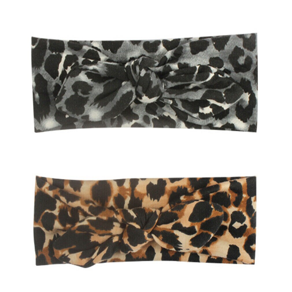 Accesorios para niños, niñas bebé niño pequeño turbante de leopardo extraíble con lazo anudado, sombrero, sombrero, banda para el pelo, diadema, para bebés,