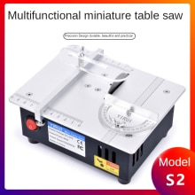 S2 desktop miniature table saw aluminum alloy mini small table saw DIY small cutting machine