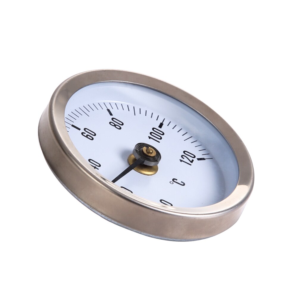 Pipe Spring Clip-on Thermometer Temperature Gauge 63mm 0/120C Thermal Pas PTSP emp Gauge With Spring For Water/Heating*