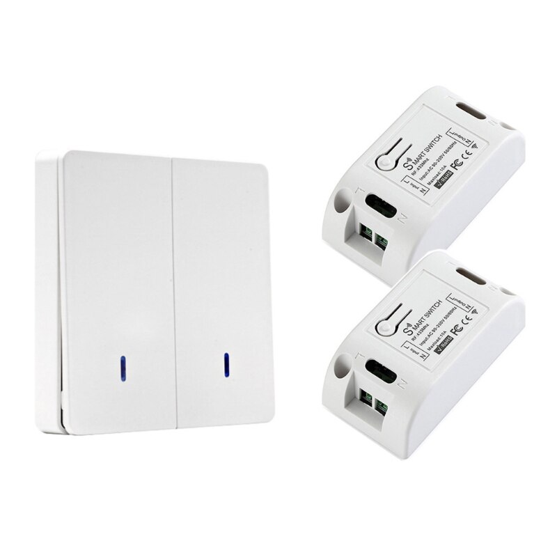 Self-Powered Switch Wireless Light Switch and Receiver Kit Remote Control Smart Light Receiver No Wiring &amp; No WiFi H3CF: B
