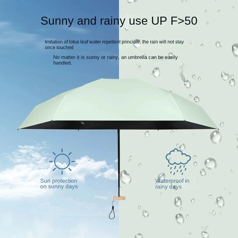 Xiaomi Mini Capsule Umbrella Small Pocket Rain Umbrella Vinyl Folding UV Ultraviolet Protection Ultra Light Dual Use Umbrella
