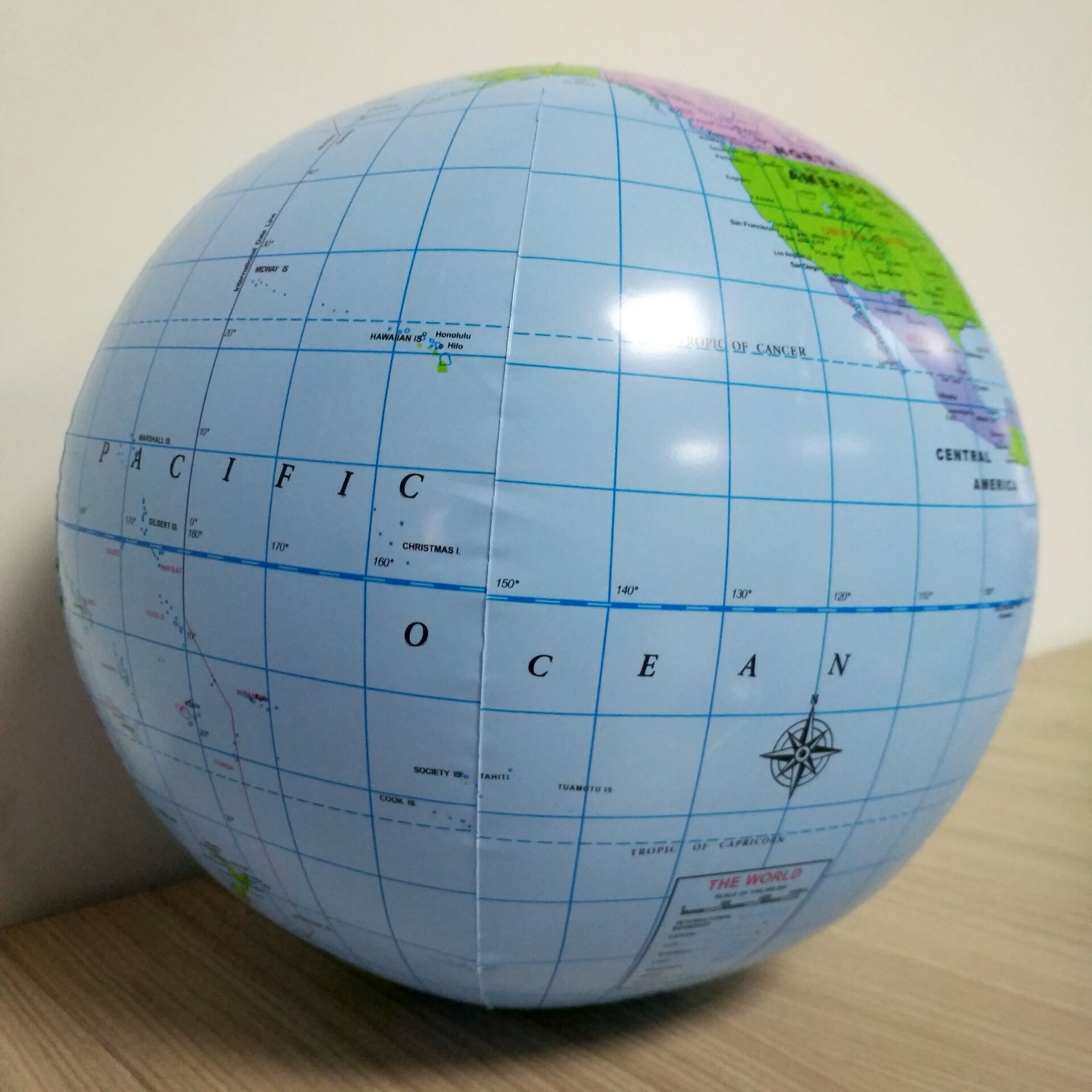 30cm Inflatable Globe World Earth Ocean Map Ball Geography Learning Educational supplies