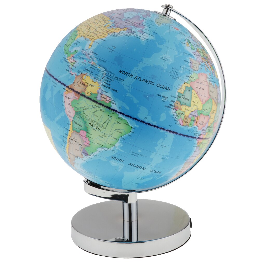 2-in-1 Day View World Globe and Night View Illuminated Constellation Map Globe