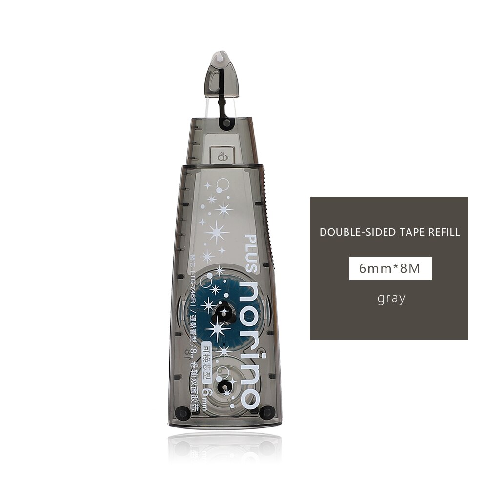 1pc più Norino scorrere nastro biadesivo rivista attrezzo punto tipo modifica adesiva punto colla scuola forniture per ufficio: Refill-grigio