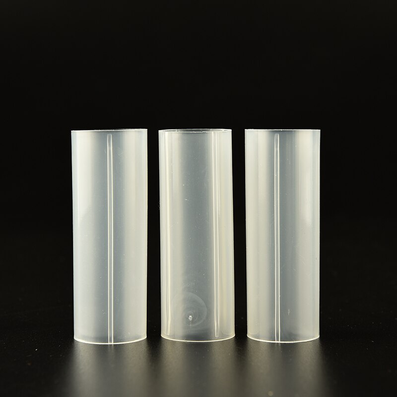 2 stuks plastic 18650 batterijbuisjes voor zaklamp, zaklamp, lamp, licht, wit, 6 cm batterijhouder, opbergdoos