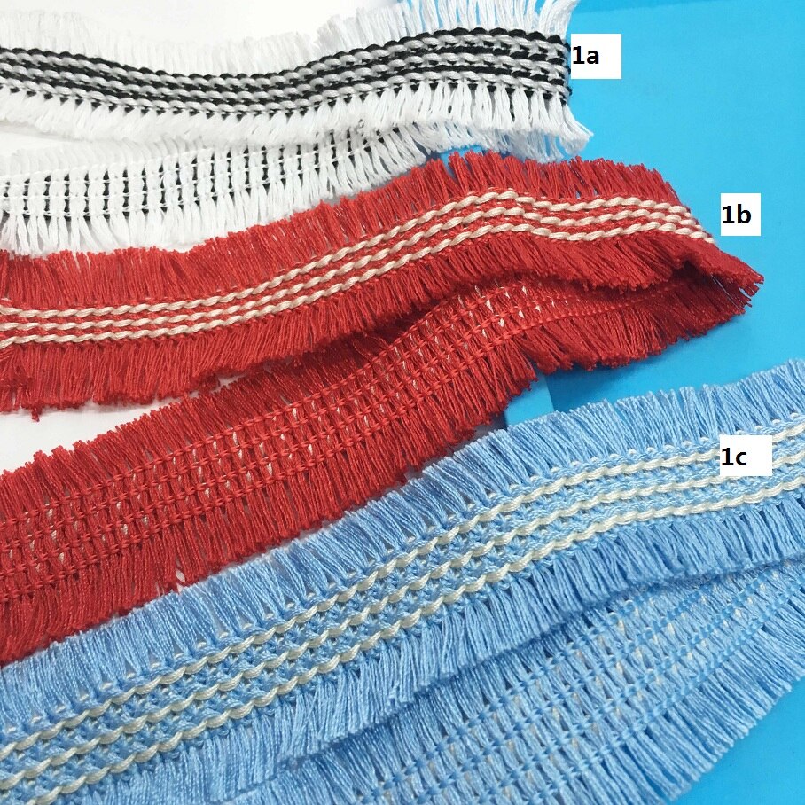 free ship 3.5cm wide line weaved trimming fabric price for 2 yards