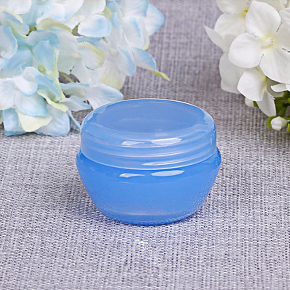 20 pz 5g 10g 20g 30g Vasetti Vuoti Campione Vaso Cosmetico Vasi Per Trucco con Coperchio Interno Crema Per Il Viso In Plastica Campione Contenitori Da Viaggio: Blu / 10ml