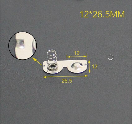 200PCS AA5 battery pack 12 * 12 / 26.5 / 27.5 / 28MM spring contact piece battery box positive and negative single pole: 12X265
