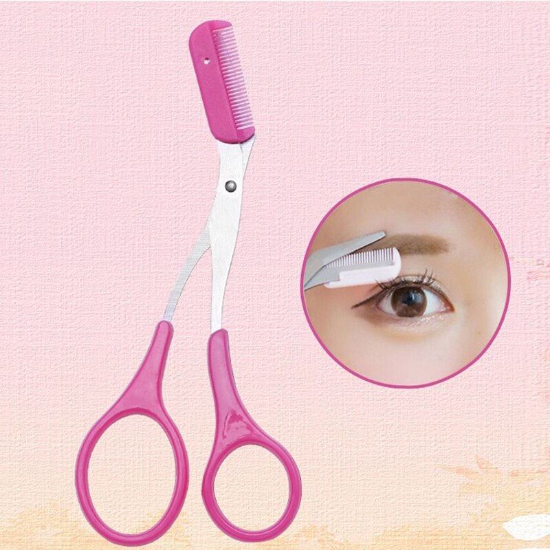 1Pc rasoir de sourcils cils amincissement cisailles peigne cils pinces à cheveux ciseaux façonnage sourcil toilettage cosmétique outil pour dame