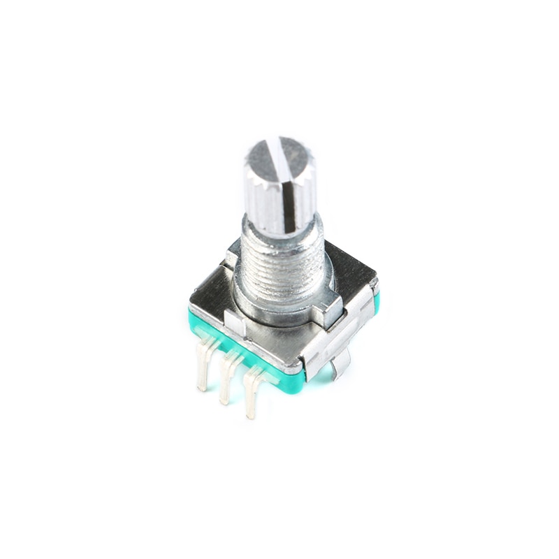 2pcs/lot EC11 Metal Rotary Encoder Push Button 5Pin Handle Long 15MM With A Built In Push Button Switch