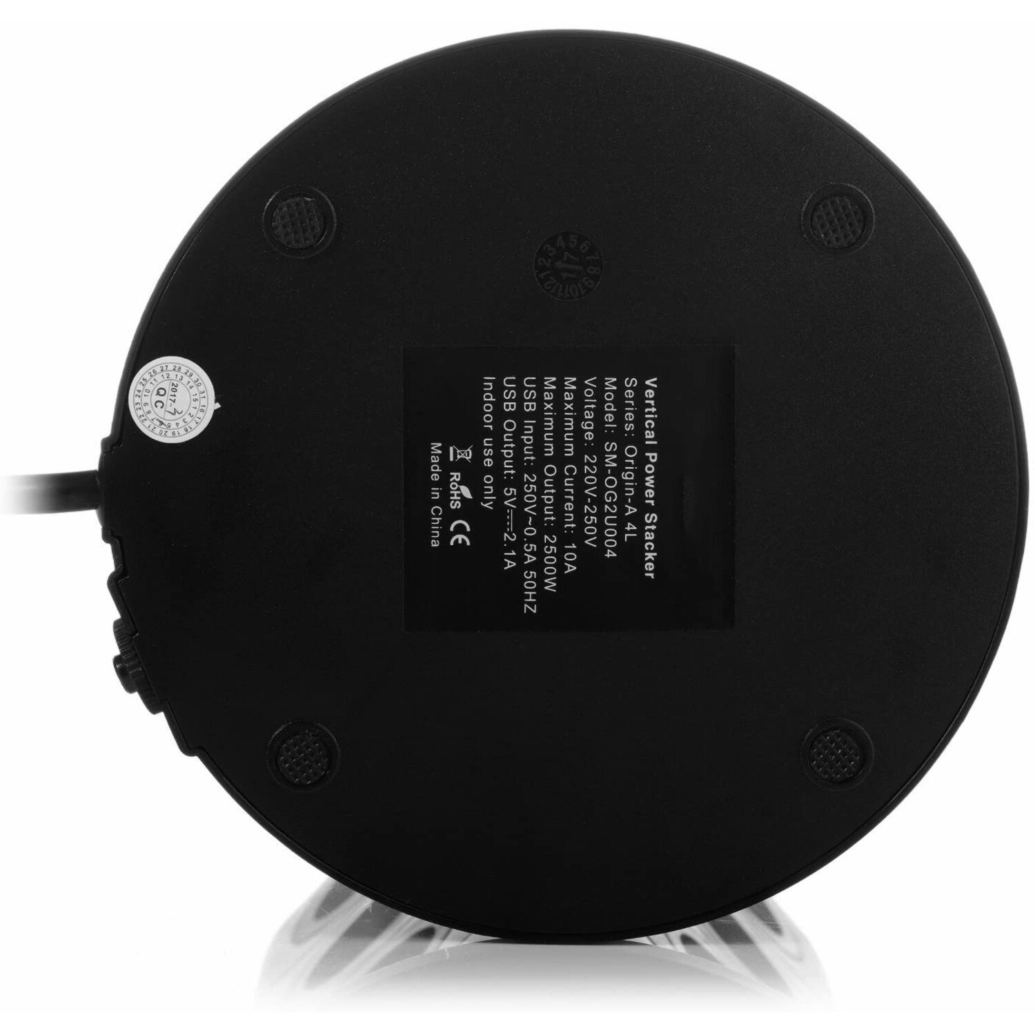 Power Strip Multiple Socket Distribution Connector 15 Way Outlets 2 USB Tower Surge Protection Individually Switchable 2500W 10A