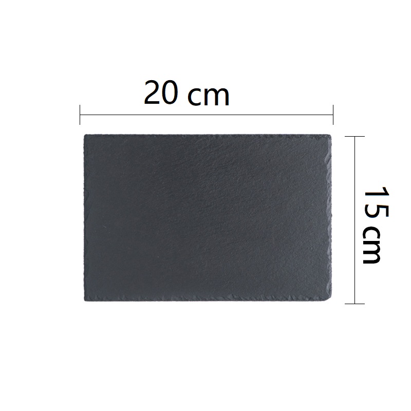 Black Natural Stone Plate Cutting Board Steak Posing Ornaments Photography Decoration Sushi Food Photo Background Shooting Props: Brown