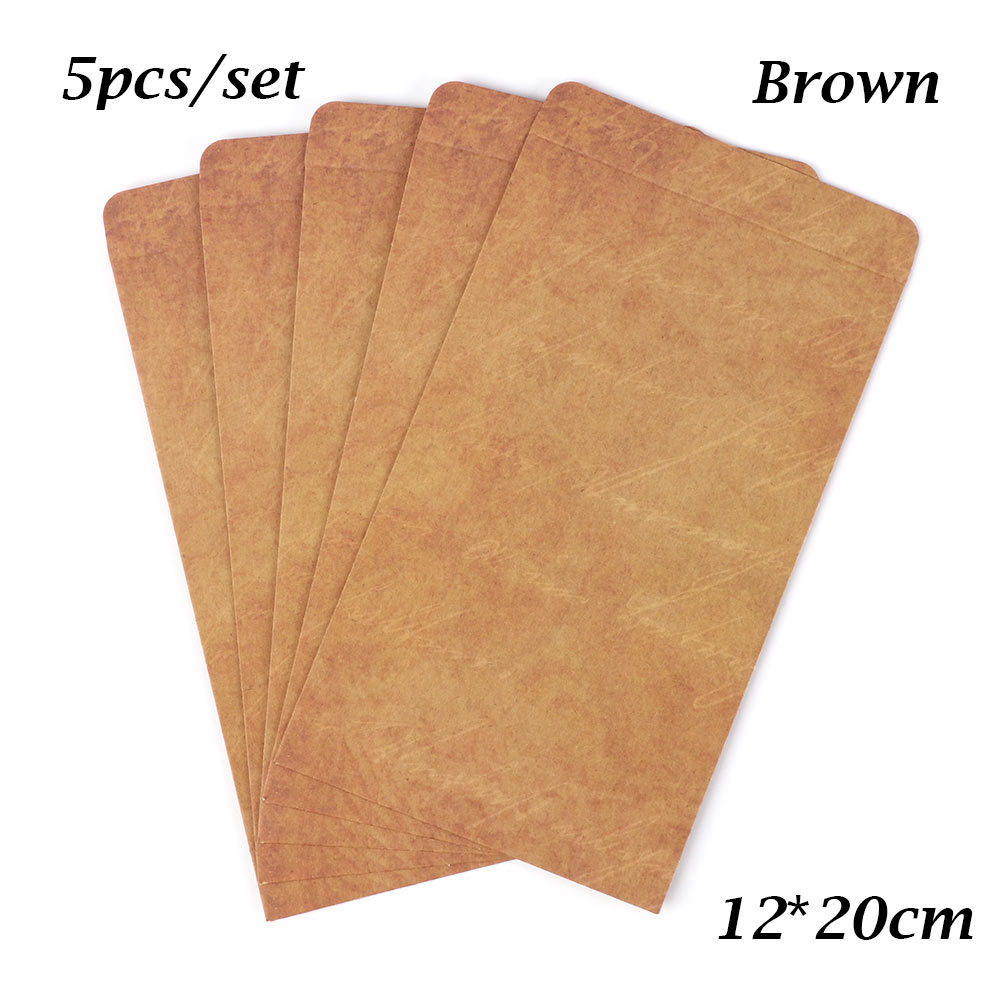5PCs Mini Farfalla Colorata Busta Sacchetto di Carta Kraft Fibbia Perla di Carta Tessera di Cancelleria Per Ufficio Scuola Forniture: brown1
