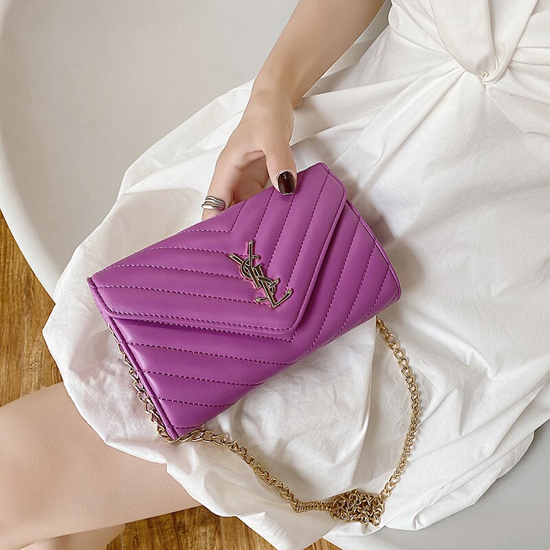 Nova marca de luxo bolsa de corrente feminina um ombro mensageiro saco moda estilo ocidental carteiro saco elegante diamante mini