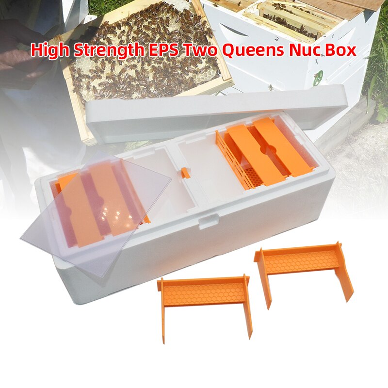 High Strength EPS Bee Hive Mini Mating Box Mating Beehive with Plastic Frames Beekeeping Pollination Box Nuc Beehive